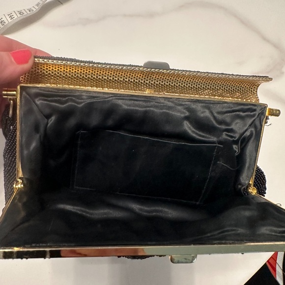 VINTAGE BLACK BEADED HANDBAG - Picture 4 of 7